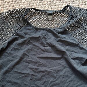 Victoria's Secret Black Top with Mesh Detail